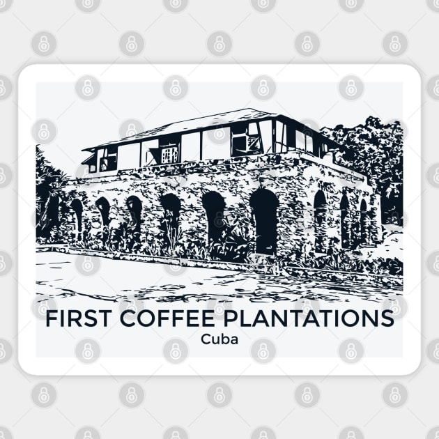 First Coffee Plantations - Cuba Magnet by Lakeric